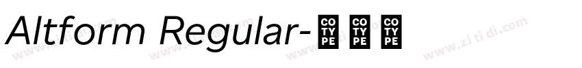 Altform Regular字体转换 Altform Regular字体转换
